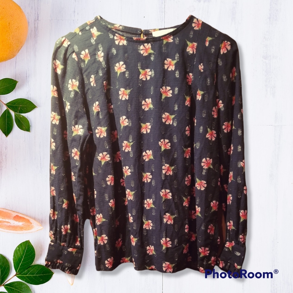 Ann Taylor LOFT Floral Blouse- Petite